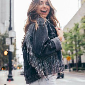 Daniel Diamond Fringe Jacket / Daniel X Diamond Rhinestone / The Andy Size 4